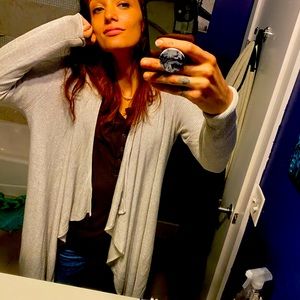 White House Black Market XS Flowy Drape Cardigan